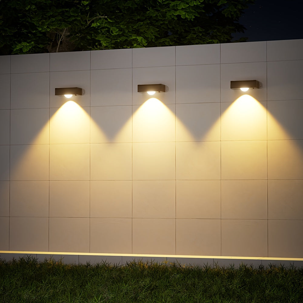 Luces solares para cercas, 4 piezas, luces solares exteriores, iluminación solar para cercas, ideal para jardín, patio, muro, terraza y escaleras [Blanco cálido