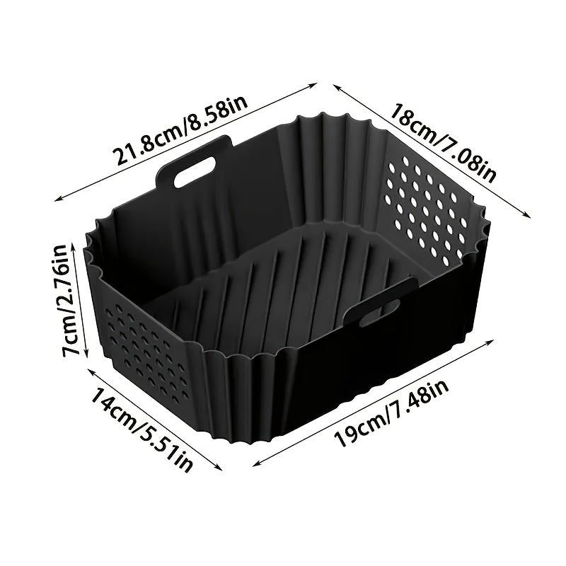 1/2 piezas de revestimiento de silicona para freidora Ninja SL401 SL400 doble capa XL con 2 cestas, bandeja reutilizable antiadherente para horno, olla de silicona fácil de limpiar para freidora, adecuada para accesorios de freidora