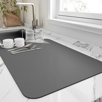 Alfombrilla de cocina ultraabsorbente - Resistente al calor, antideslizante, con respaldo de goma, escondedor de manchas para encimera, ideal para uso doméstico y restaurante, superabsorbente, accesorios para secado de platos y cocina de RV