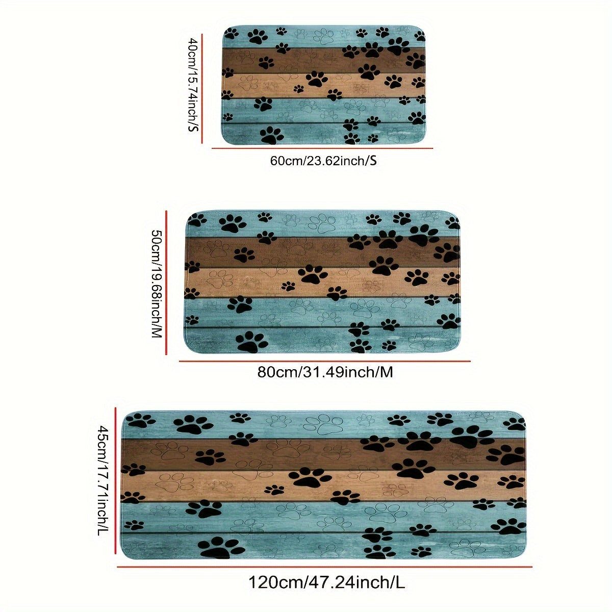 Alfombra de Puerta Suave y Absorbente con Huellas de Perro - Secado Rápido, Lavable a Máquina para Entrada, Baño, Comedor, Sala de Estar, Oficina - Decoración del Hogar