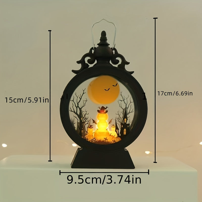 1 Linterna Colgante De Vela De Halloween, Luz De Vela Electrónica LED Vintage, Linterna De Vela De Interior, Linterna Brillante Iluminada Con Vela Para Festival De Vacaciones, Decoración Del Hogar