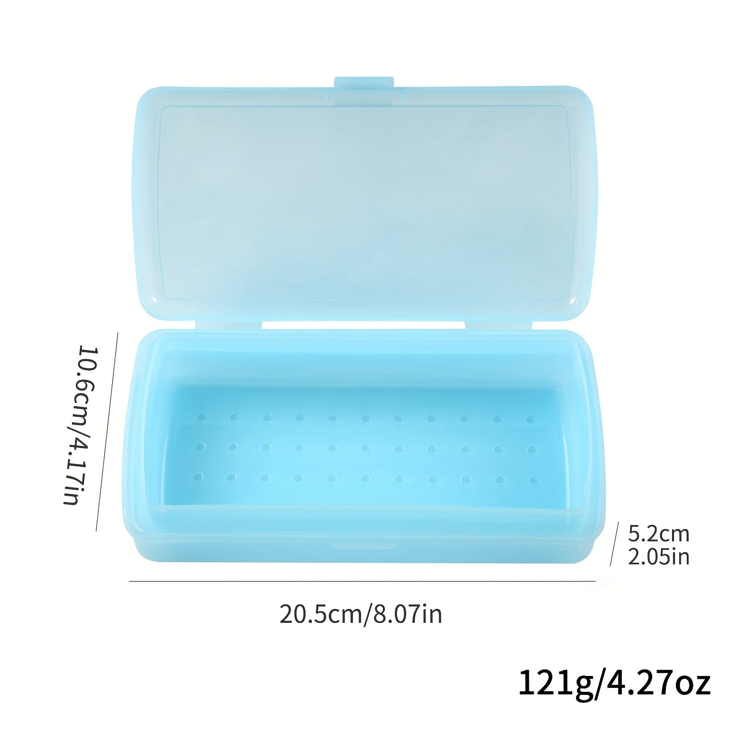 1 caja de esterilización de uñas - bandeja de almacenamiento de esterilización rápida con compartimentos, ideal para uso en salones de uñas y organización de decoración, material PP duradero, transparente rosa/azul/verde, accesorios de arte de uñas