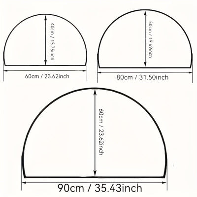 1 pieza, felpudo semicircular a rayas negras con base antideslizante de peluche, lavable a máquina, alfombra de poliéster para cocina, comedor, pasillo, baño o dormitorio, decoración del hogar, uso todo el año