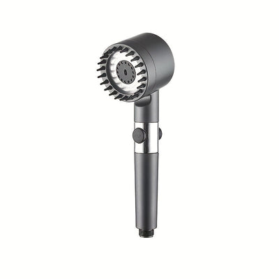 1 cabezal de ducha de mano presurizado con tecnología Air Boost y 3 modos ajustables, redondo, para montar en la pared, ideal para un baño relajante como en un spa en casa, accesorio elegante para el baño