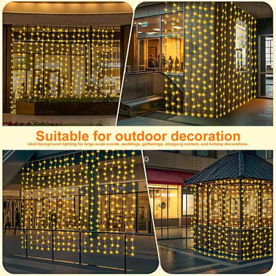 1pc 100/200/300 luces de cuerda de hada LED alimentadas por energía solar para exterior, 8 modos, luces de hada, IP44, color blanco, batería de níquel solar no extraíble 600mAh, parpadeo, control de sensor de luz, con carga solar, para Mardi Gras, Navida