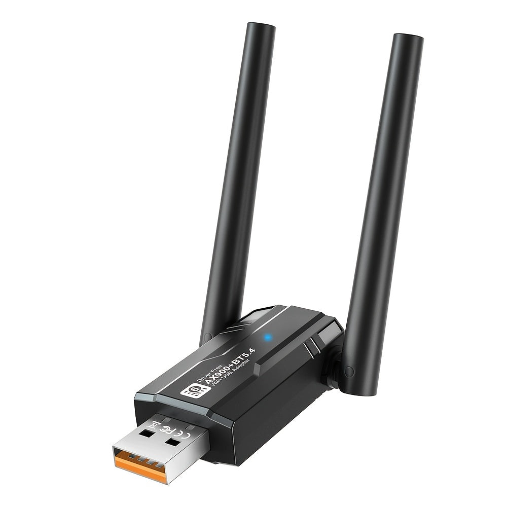 Tarjeta de red WiFi6 de doble banda, adaptador de red inalámbrica con receptor externo USB, velocidad de 900Mbps, plug-and-play, doble antena, para PC de escritorio/ordenador portátil, no requiere batería, alimentado por USB, accesorio de red | Diseño el