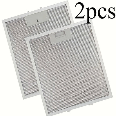 2-Pack Filtros de Aluminio para Exhauster de Cocina - Malla Moderna y Duradera para Grasa con Mango Ergonómico, Reemplazo de Filtro para Ventiladores de Exhauster de Cocina