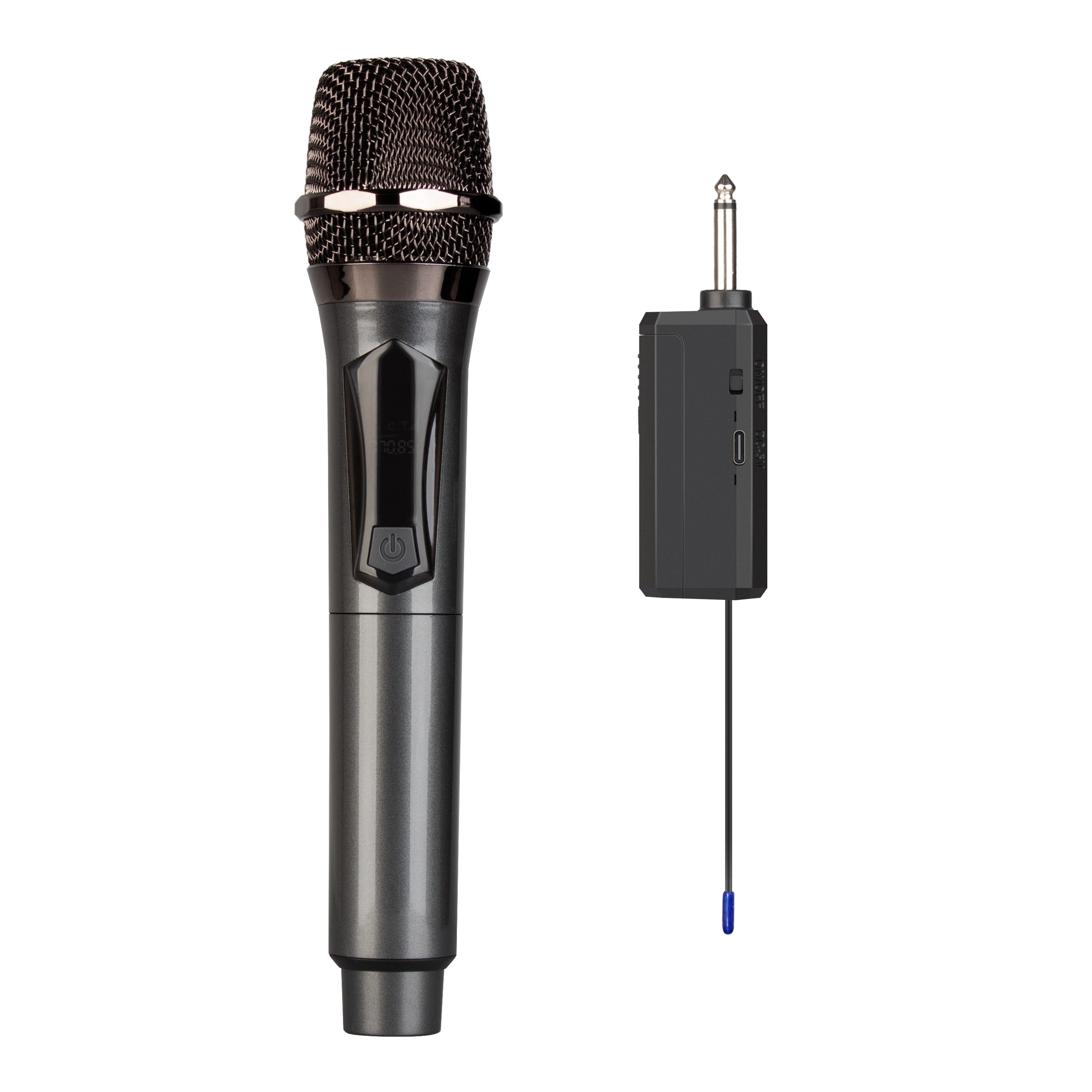 Micrófono Inalámbrico Dinámico de Mano, Micrófono Inalámbrico Recargable, Sistema de Micrófono Dinámico de Mano Bomaite para Karaoke, Fiesta, Iglesia, Reunión, Boda