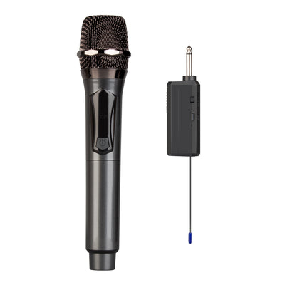 Micrófono Inalámbrico Dinámico de Mano, Micrófono Inalámbrico Recargable, Sistema de Micrófono Dinámico de Mano Bomaite para Karaoke, Fiesta, Iglesia, Reunión, Boda