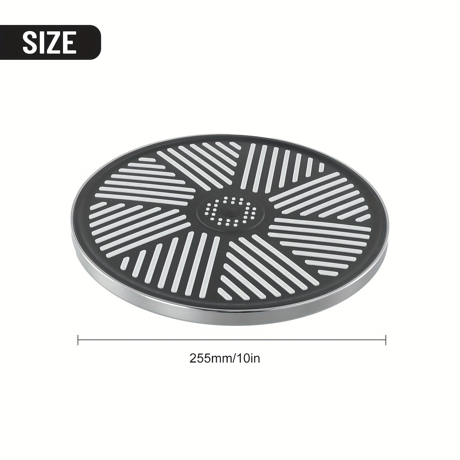 Cabezal de ducha de lluvia redondo de 10 pulgadas, alta presión de cascada con panel desmontable, fácil de limpiar, resistente a la cal, ideal para baja presión del agua, accesorio de baño de plástico con soporte colgante
