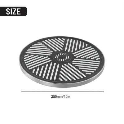 Cabezal de ducha de lluvia redondo de 10 pulgadas, alta presión de cascada con panel desmontable, fácil de limpiar, resistente a la cal, ideal para baja presión del agua, accesorio de baño de plástico con soporte colgante
