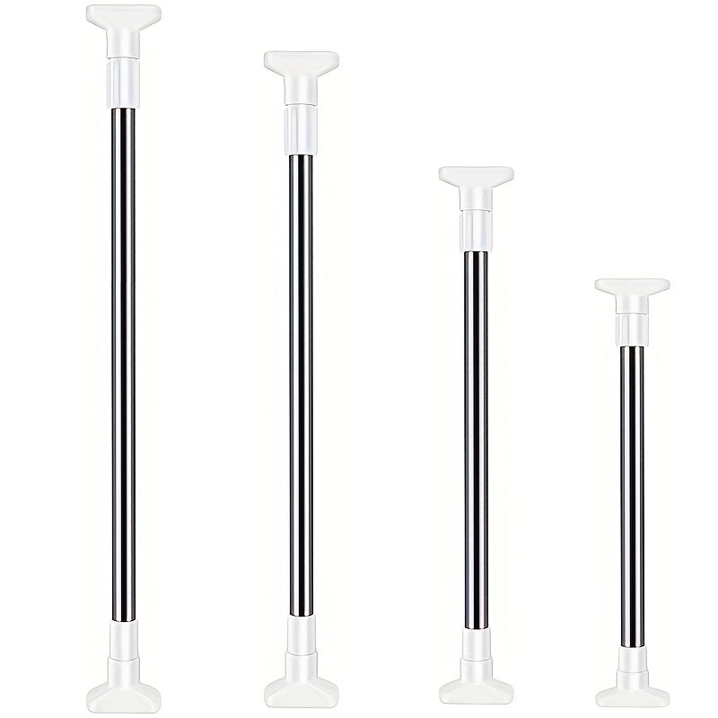 Varilla telescópica multifuncional sin diamantes para cortinas de baño, puertas y armarios - fácil instalación, estructura metálica, ideal para accesorios de RV y muebles de baño