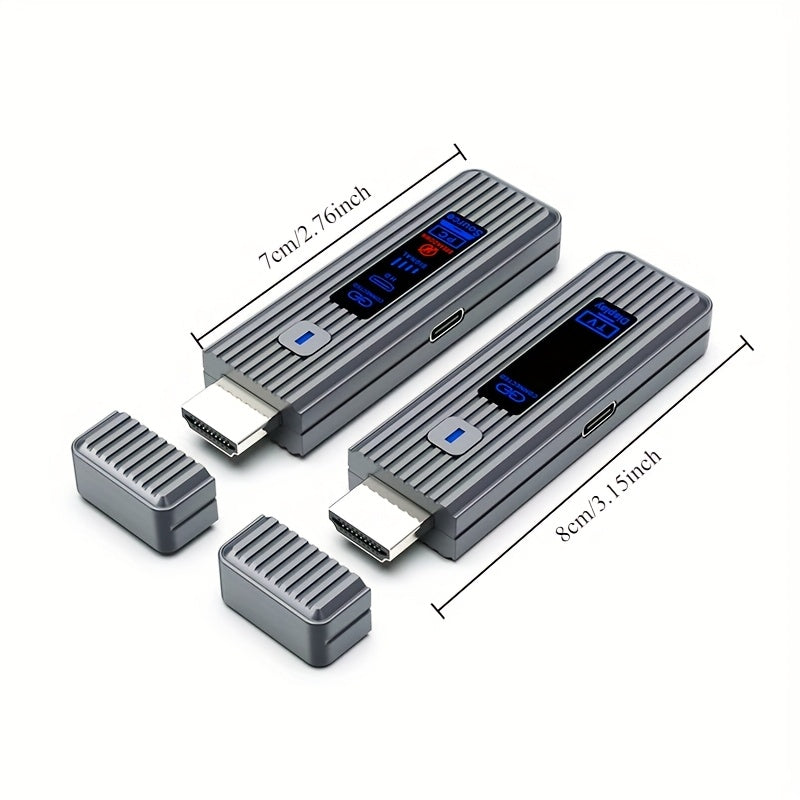 NUEVO transmisor y receptor de video inalámbrico con pantalla LED 1080P 60Hz 50m 8TXs a 1RX, compatible con HDTV, kit de extensor de adaptador de TV Stick para cámara, portátil, 2.4G/5.8G, bajo retardo, plug and play.