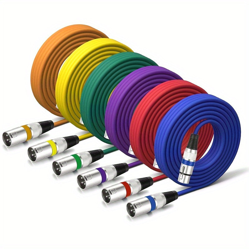 6 Piezas Cable Ethernet Tipo C Hembra a Macho Cat6 - 6 Longitudes Codificadas por Color (15.3 metros) con Conectores RJ45, Cables Duraderos de Alta Velocidad para Datos y Audio/Video en Hogar, Oficina o Estudio