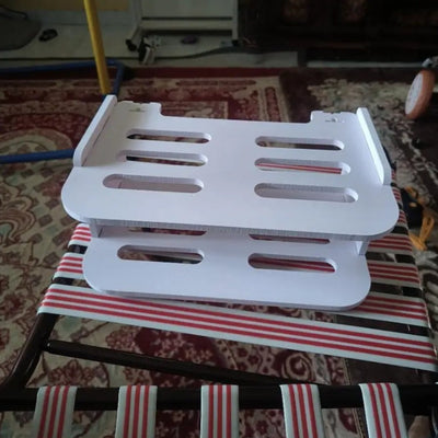 1 pieza de almacenamiento de pared que ahorra espacio, hecho de material PP, diseñado para routers y cajas de TV, no se requiere taladro, una solución de almacenamiento efectiva.