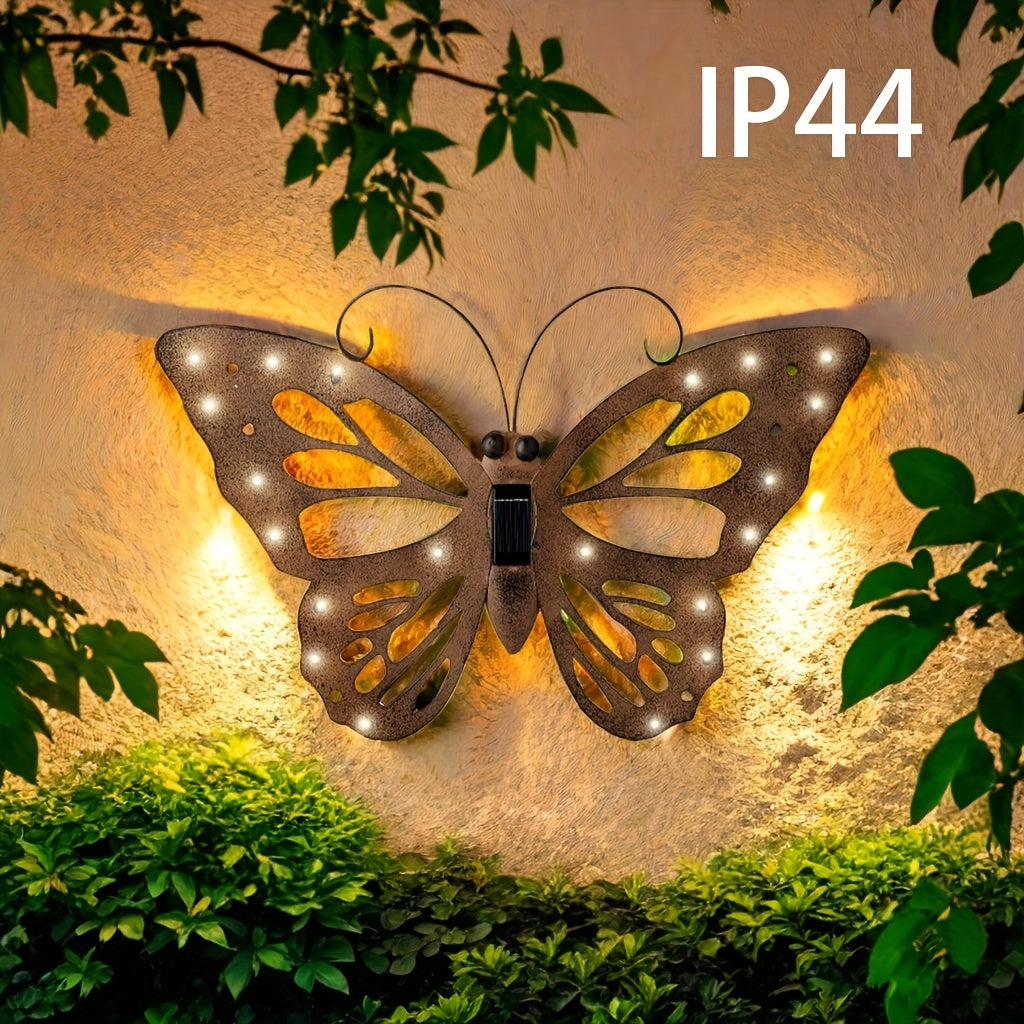 1pc/2pcs Luces Solares, Mariposas Colgantes Vintage, Luces Decorativas IP44 para Exteriores, Jardín Patio Césped, Iluminación Ambiental para Halloween Navidad San Valentín Bodas Cumpleaños, Regalo para Familia y Amigos