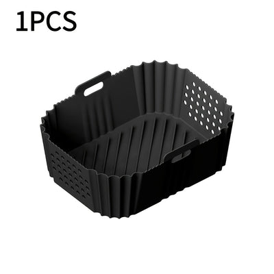 1/2pcs Revestimientos de Silicona para Freidora de Aire Ninja SL401 SL400 Doble Apilamiento XL 2-Cestas Reutilizables de Silicona para Freidora de Aire Antiadherente Bandeja de Horneado para Horno