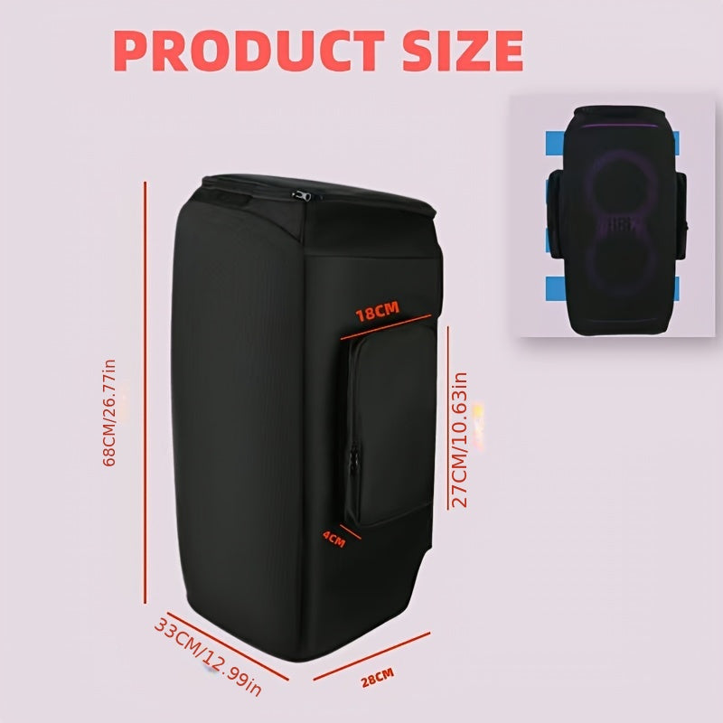 Funda protectora para parlante Jiebao PARTYBOX STAGE 320, diseño de malla encriptada con persianas enrollables en la parte superior y trasera, cierre con doble cremallera, mejorada con doble bolsillo de nailon, cubierta protectora para caja de sonido
