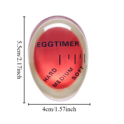 Temporizador de Huevos Coloridos, Gadgets Electrónicos de Cocina para Cocinar, Cambiando Huevos Duros y Blandos Deliciosos, Herramientas Rojas de Resina de Alta Calidad