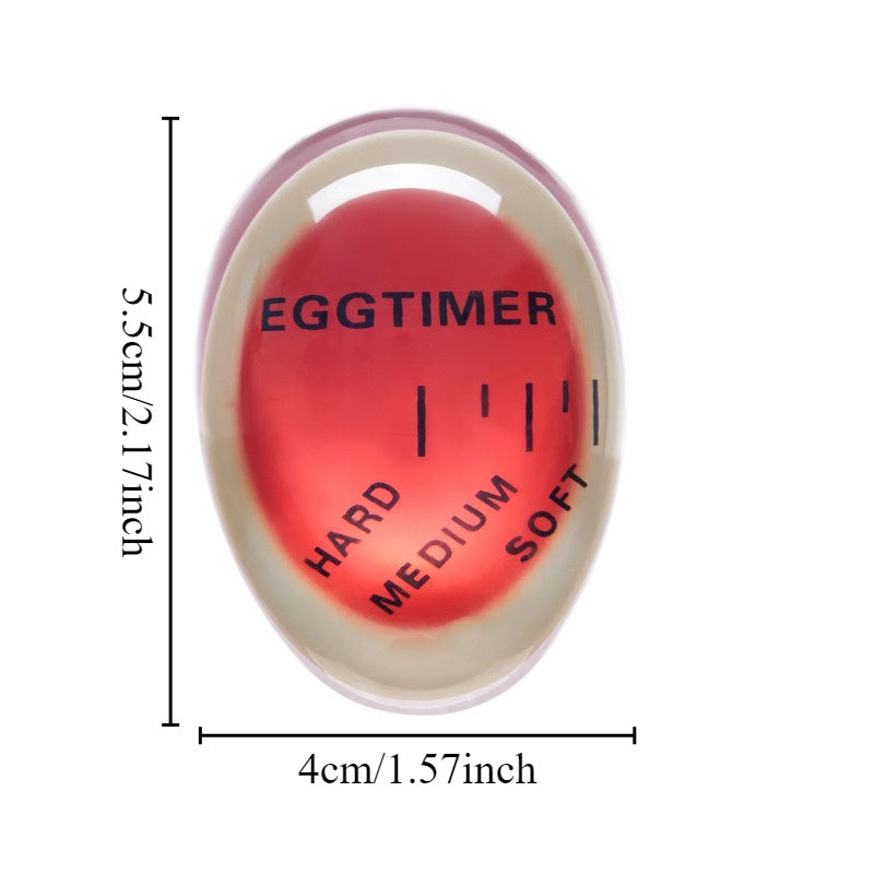 Temporizador de Huevos Coloridos, Gadgets Electrónicos de Cocina para Cocinar, Cambiando Huevos Duros y Blandos Deliciosos, Herramientas Rojas de Resina de Alta Calidad