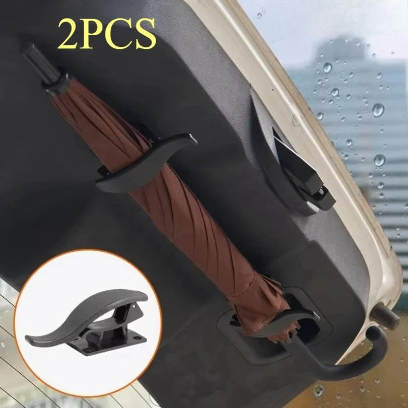 2 piezas, soporte de paraguas para maletero, soporte de paraguas para coche, organizador de almacenamiento de paraguas para coche, soporte universal para teléfono móvil, accesorios para teléfonos celulares, accesorios para coche