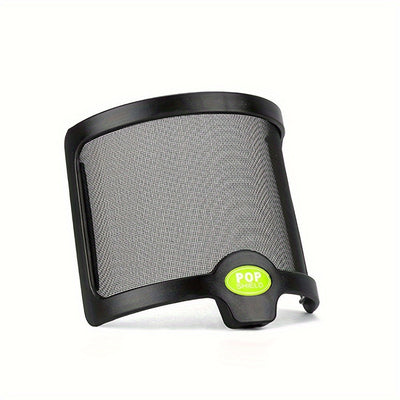 Filtro de pop de micrófono, protector de viento de micrófono flexible con malla metálica, pantalla de pop de micrófono adecuada para Blue Yeti y cualquier otro micrófono, grabación de estudio