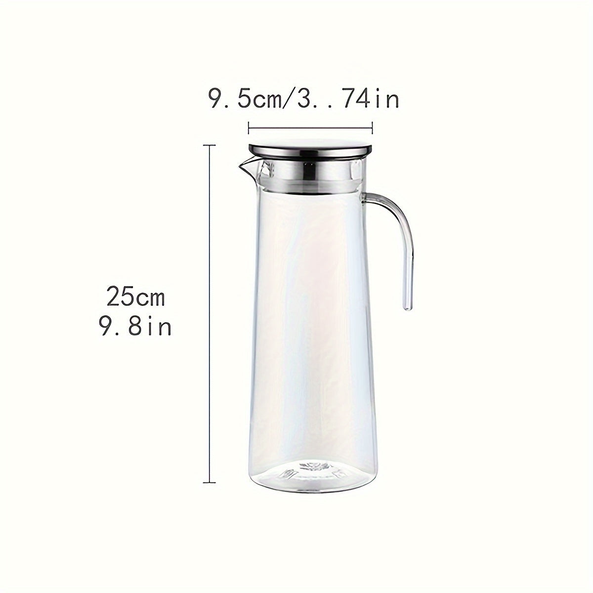 1pc Cubo de hielo de gran capacidad Jarra de bebidas, Jarra de agua de policarbonato para bebidas frías, cerveza, con tapa de filtro y pico de vertido fácil, duradero y transparente