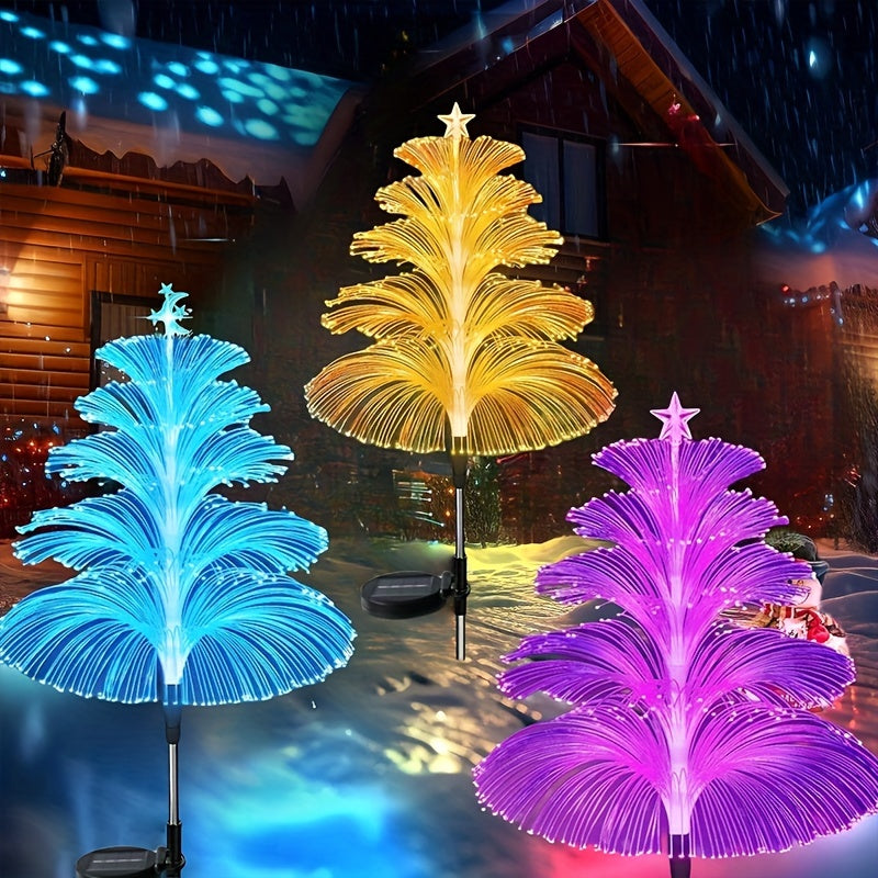 Cadena de luces LED de hadas con energía solar, decoración de jardín al aire libre de 5 niveles, cambio de color, multicolor, perfecta para patio, jardín, Navidad, Halloween, decoración de Año Nuevo.