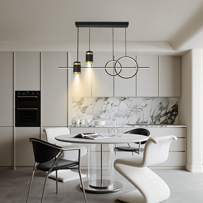 1 lámpara de techo LED moderna negra, diseño cielo estrellado tricolor ajustable - superficie metálica pulida, apta para comedor, cocina, dormitorio, sala de estar, luminaria multifuncional con efecto cielo nocturno