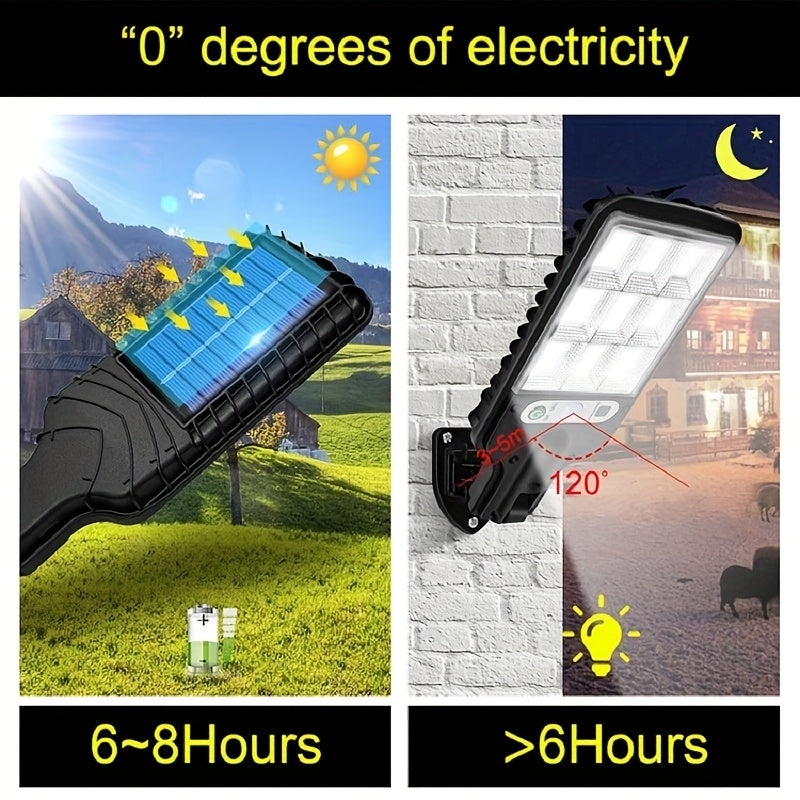 Luz de calle con control remoto alimentada por energía solar, con carga automática, detección de brillo y iluminación nocturna -, desde el anochecer hasta el amanecer, carga automática para garaje, exterior de RV - Diseño duradero de plástico, luces sola
