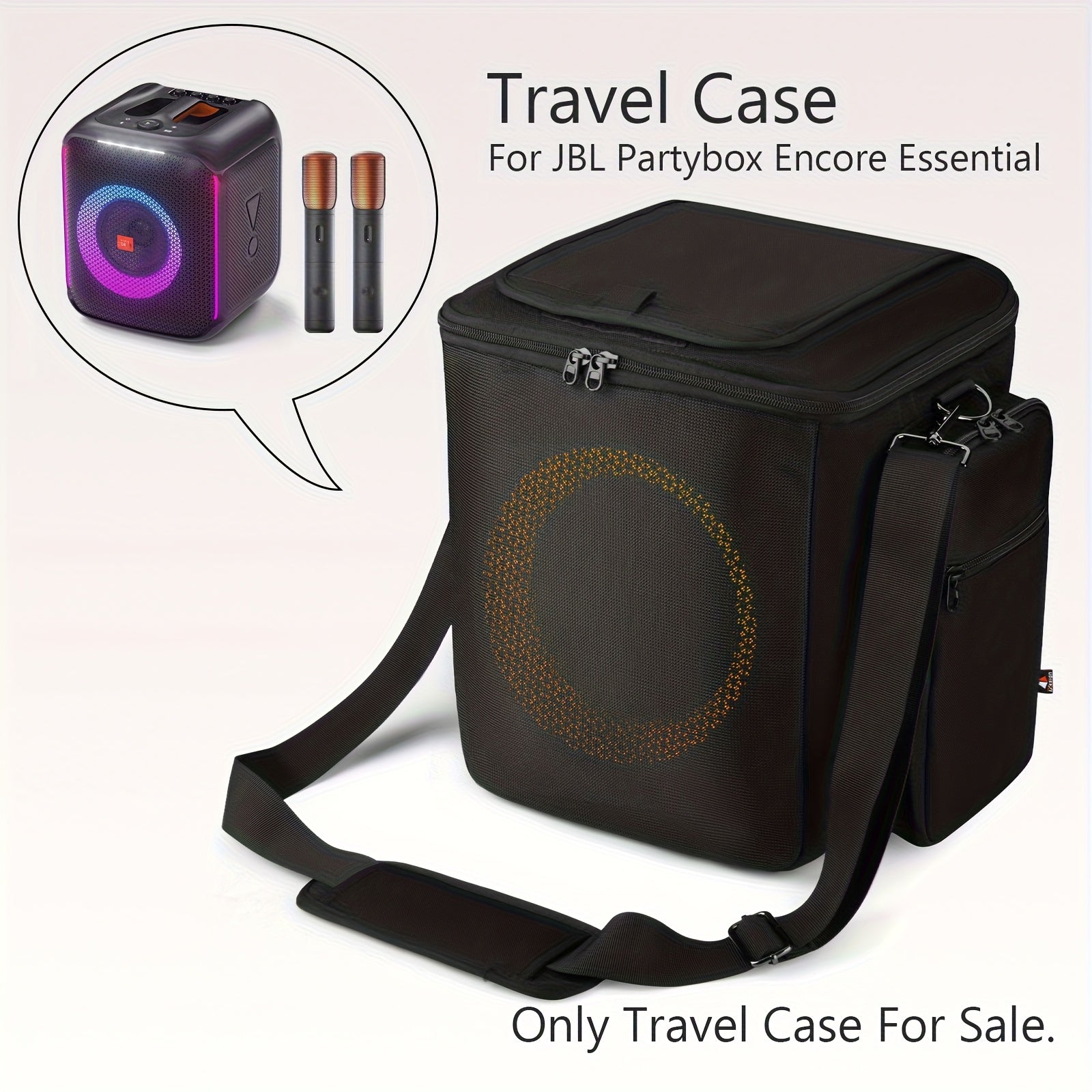 Estuche Partybox Encore Essential - Bolsa de Transporte Resistente en Nylon 600D con Correa para Hombro, Compatible con Sistema PA Portátil Partybox Encore Essential, Protección Antipolvo para Fiestas y Eventos, Uso Doméstico - Solo Compatible con Partyb