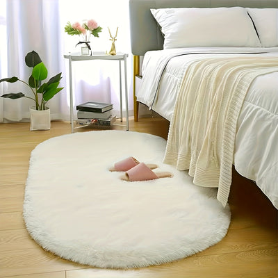 Alfombra de felpa antideslizante - Alfombra rectangular suave de poliéster con respaldo de goma, lavable a máquina, duradera y fácil de limpiar, para dormitorio, sala de estar, entrada, decoración del hogar, alfombras para sala, decoración de dormitorio,