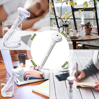 Humidificador compacto con USB, diseño portátil y elegante, ideal para viajes, oficina, hotel, auto y hogar, sin necesidad de botella de agua, fácil de usar con hisopo empapable - DYFDYF
