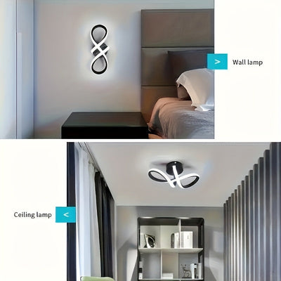 Luz de techo LED moderna, 3 temperaturas de color (3000K-6000K), fijo parcial, tratamiento de superficie metálica, hardware de instalación incluido - Adecuado para sala de estar, cocina, dormitorio, pasillo, fijo parcial, cerca de la luz de techo, cerca