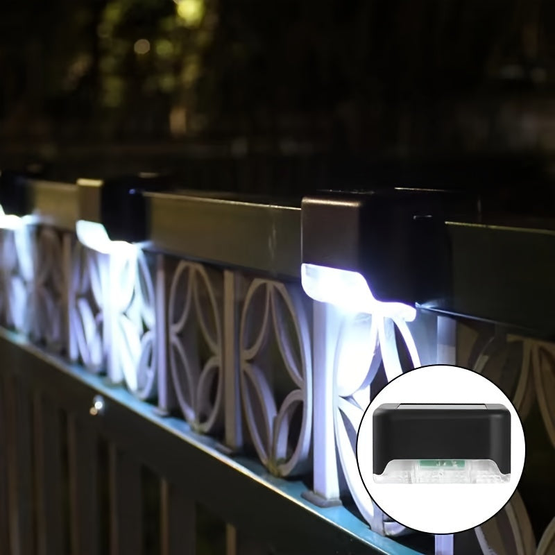 Paquete de 8/16 Luces Solares para Escaleras Exteriores, Iluminación LED para Pasos en Balcón, Patio y Jardín, Decoraciones para Senderos, Eficientes Energéticamente y Fáciles de Instalar, Sin Necesidad de Cableado
