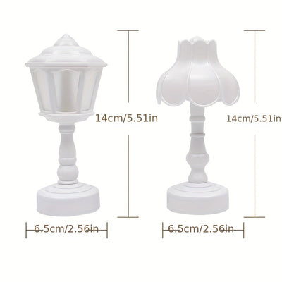 1Pza, Lámpara De Mesa Pequeña LED, Luz De Noche Transparente Acrílica, Retro Nostálgica, Adornos De Ambiente De Decoración Del Hogar, Mini Lámpara Para Mesa Pequeña.