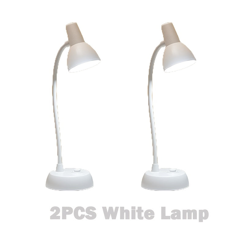 Lámpara de escritorio LED portátil, con control táctil y batería recargable, luz para lectura con protección ocular, cuello flexible, acabado pulido, diseño minimalista elegante, ideal para dormitorio y residencias estudiantiles