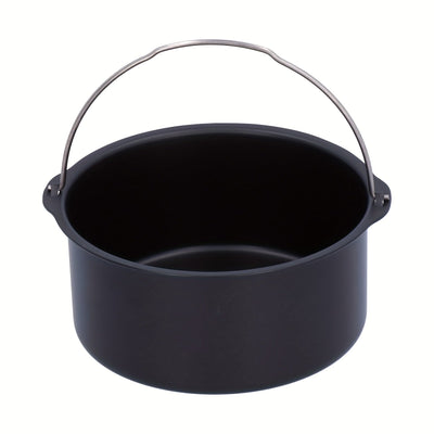 Sartén de horno de aire frito de acero al carbono no adherente de 7 pulgadas - Tamaño medio, ideal para pasteles y alimentos fritos, accesorios duraderos para horno de aire frito y cocina, accesorios para horno de aire frito.