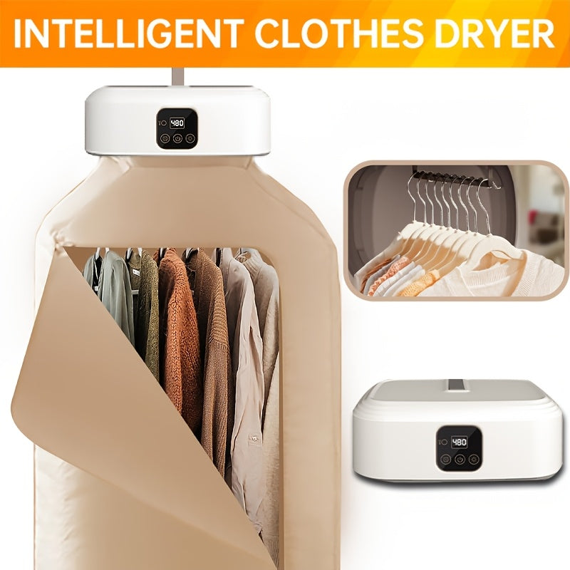 Secador portátil con función de temporizador - Solución compacta y conveniente para secar ropa delicada y pequeñas prendas en apartamentos, dormitorios y RVs - Secador rápido y fácil de usar con bolsa de secado para ropa delicada y pequeñas prendas, form