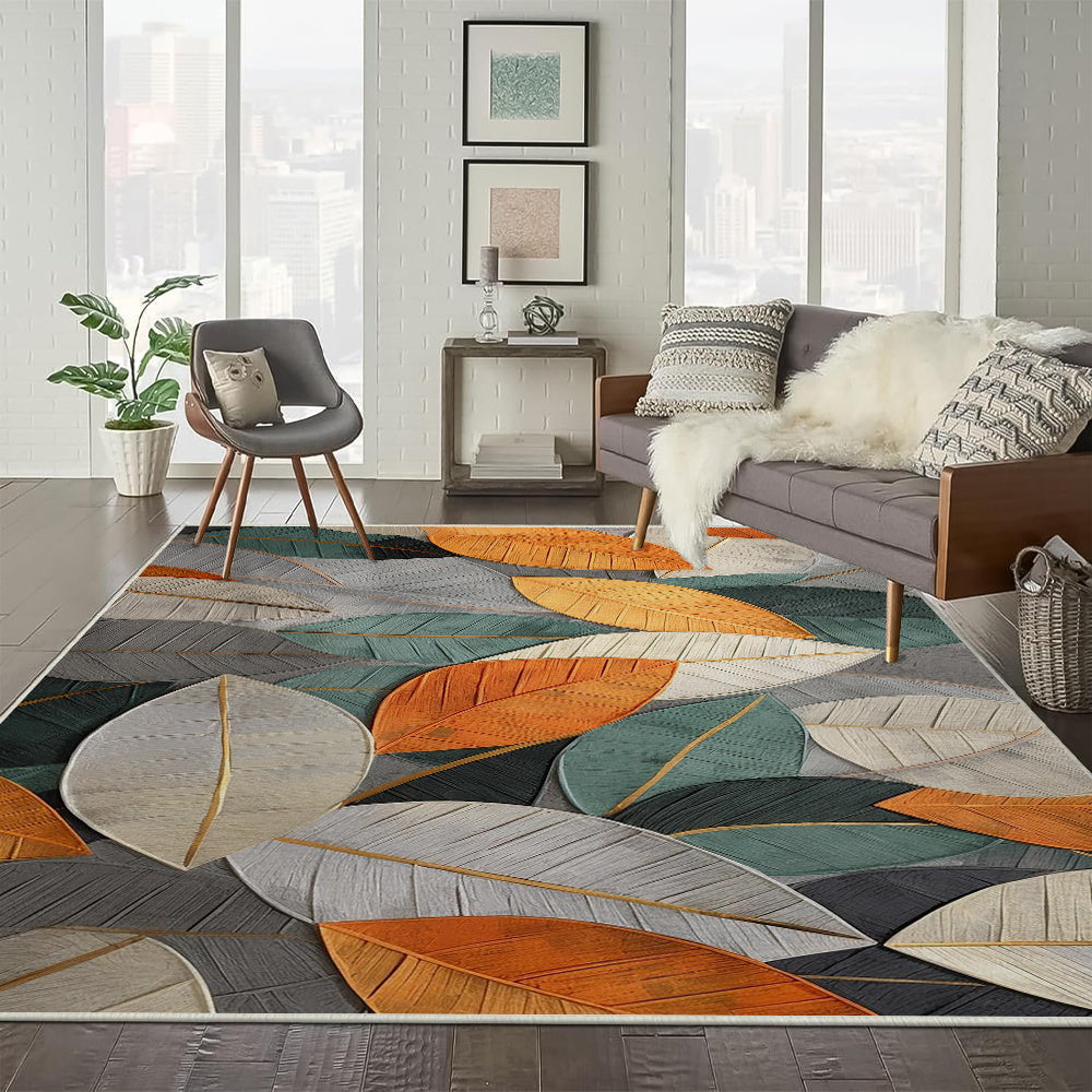 Alfombra de área de terciopelo cristal ultra suave, 800g/m², lavable a máquina, diseño vintage con flores y parches, decoración creativa sin límites, pelo bajo, antideslizante, ideal para sala, dormitorio u oficina, tamaño grande con diseño degradado
