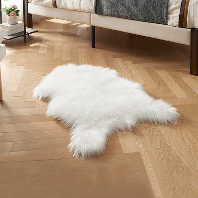 Alfombra de piel sintética de 1 pieza, alfombra de piel de animal de imitación para sala de estar, dormitorio, suelo, sofá, silla