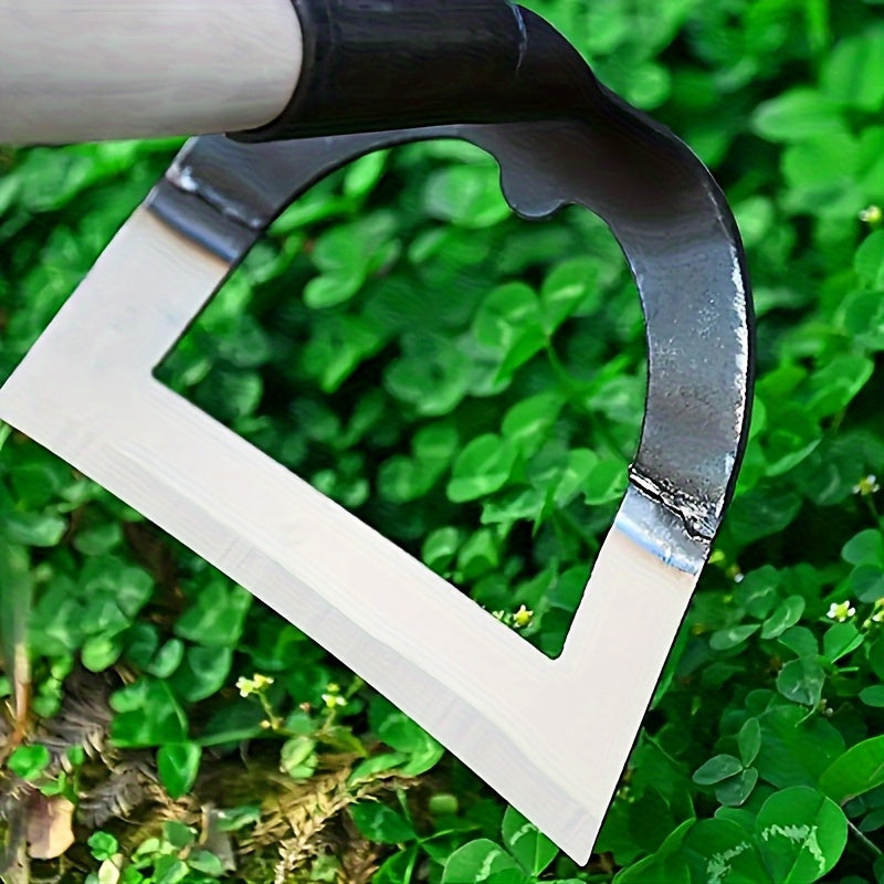 Azada de Acero al Manganeso de Alta Resistencia - Herramienta para Deshierbe con Punta Grande y Hueca en Forma de Corazón para Penetración Eficiente del Suelo, Uso Duradero en Jardinería Exterior, Cuidado del Césped & Agricultura (Mango No Incluido), Dis