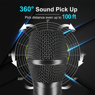 Micrófono sin varillas Recargable, Ideal para Fiestas en Casa, Actividades al Aire Libre y Discursos, Sonido Excelente