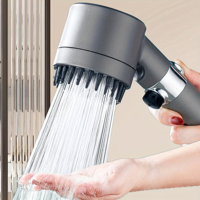 Cabeza de ducha de mano con presión, 3 modos de ajuste de salida de agua, cabeza de ducha redonda para masaje, rociador de ducha, boquilla de ducha, cabeza de rociador de ducha, accesorios de baño, hardware de baño.