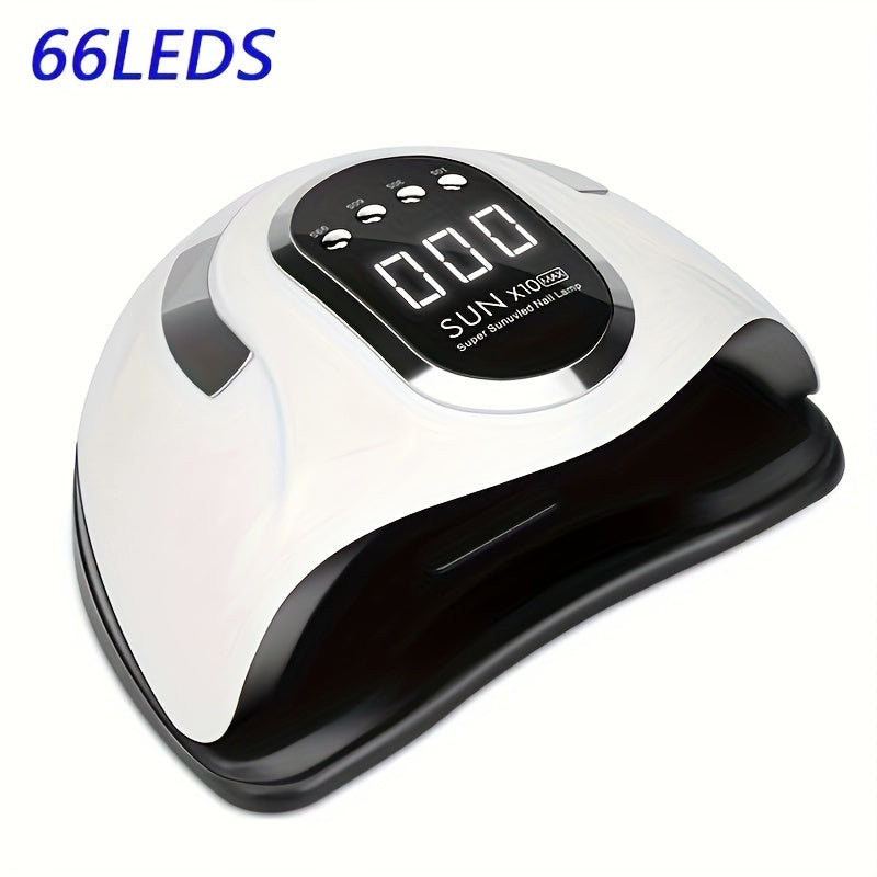 Lámpara LED para uñas con 66 luces, secadora de esmalte en gel con sensor inteligente, máquina para manicura, equipo para salón de uñas