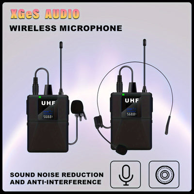 Micrófono inalámbrico profesional con collar de solapa, ajustable, recargable por USB, batería de litio de 800 mAh, conector de 6,35 mm para karaoke, canto, juegos, videoconferencias y transmisión en vivo.