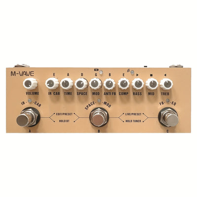 [Pedal de efectos CUBE AC] Pedal de efectos multifuncional portátil CUBE AC para guitarra acústica con reproducción inalámbrica, interfaz de audio para grabación en teléfono, regalo ideal para cumpleaños, Pascua, Día del Presidente, novios, novias y Eid