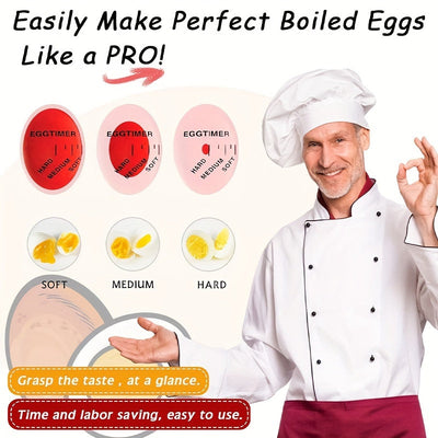 Temporizador de Huevo Yuhuphyllic de 1 pieza con Indicador Cambiante de Color para Huevos Duros y Blandos Perfectamente Cocidos - Gadget de Cocina, No Requiere Pilas