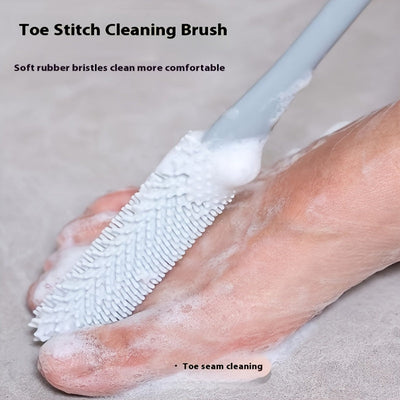 1 pieza de esponja suave de silicona para dedos y pies - Cepillo exfoliante suave y hipoalergénico para piezas muertas de color beige claro, no necesita energía, diseño portátil y viajero para piezas suaves de color beige claro y removido de pies, herram