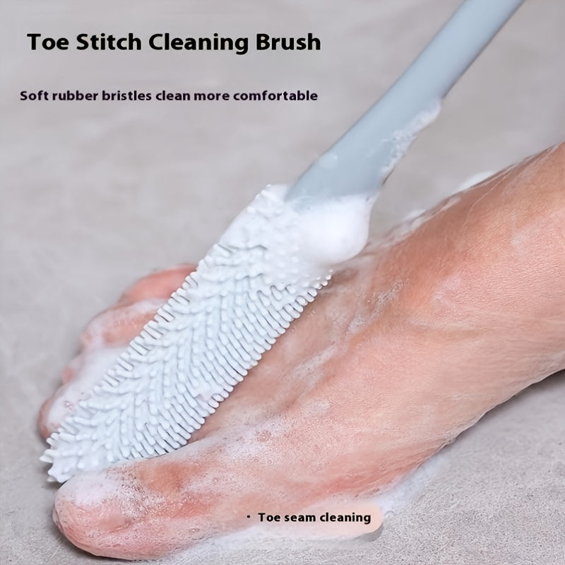 1 pieza de esponja suave de silicona para dedos y pies - Cepillo exfoliante suave y hipoalergénico para piezas muertas de color beige claro, no necesita energía, diseño portátil y viajero para piezas suaves de color beige claro y removido de pies, herram